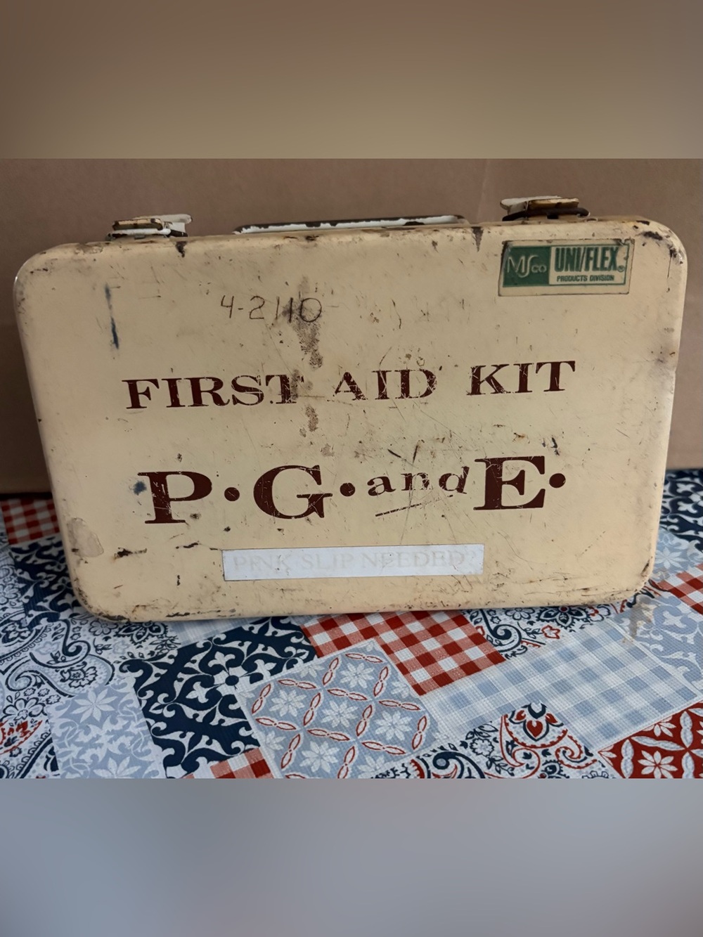 Vintage PG&E First Aid Kit